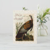 Türkei Wild Audubon Bird Painting Einladung (Stehend Vorderseite)