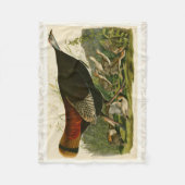 Türkei Wild Audubon Bird Painting Fleecedecke (Vorderseite)