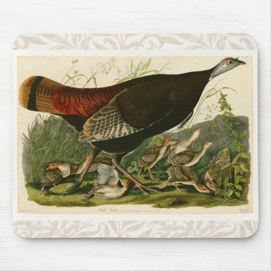 Türkei Wild Audubon Bird Painting Mousepad (Vorne)