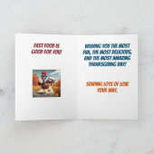 Türkei Will Sie Pizza Funny Erntedank zu bestellen Karte (Innenseite)