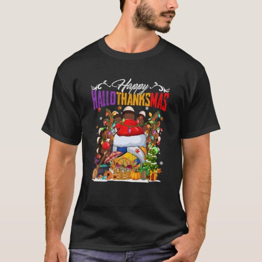 Türkei Witz Volleyball Ball Xmas Lights HalloThan T-Shirt (Vorderseite)