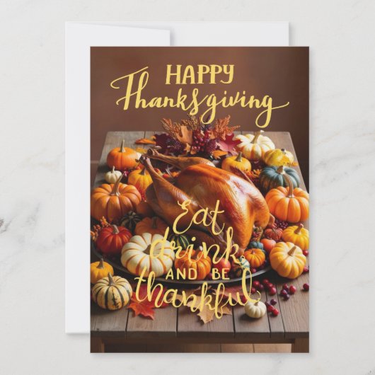 Türkei Zeit: Erntedank Feiertagskarte (Vorderseite)