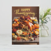 Türkei Zeit: Erntedank Feiertagskarte (Stehend Vorderseite)