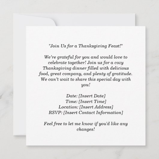 TÜRKEI zum Thema Erntedank Einladung (Rückseite)