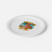 Türkei zum Urlaub in Jamaika Klassischer T - Shirt Pappteller (Schrägansicht)