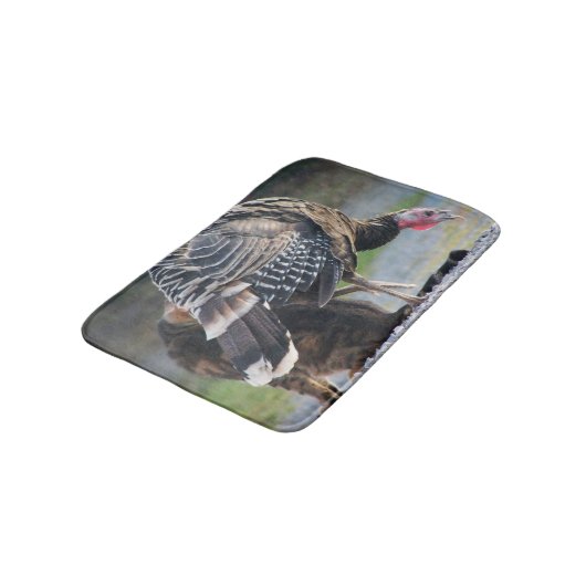 Türkeigeflügeltier-und -katzen-Bad-Matte Badematte (Schrägansicht)