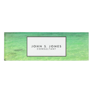 Türken des Aqua-grüne Ozean- und Caicos-Foto Namenschild