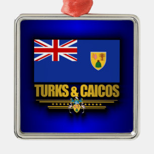Türken u. Caicos-Stolz Ornament Aus Metall