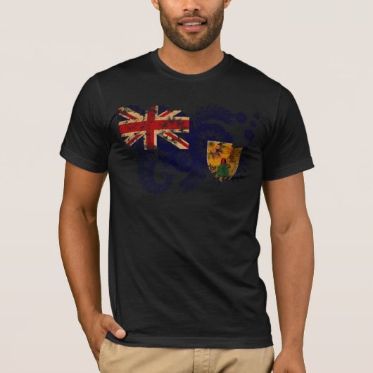 Türken und Caicos-Flagge T-Shirt (Vorderseite)