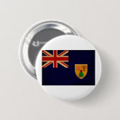 Türken und Caicos-Flaggen-Knöpfe Button (Vorne & Hinten)