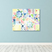 Türkenteibecken Aquarellmalerei auf Leinwand (Insitu (Holzboden))