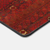 Turkestan rotes Teppichmuster Schreibtischunterlage (Ecke)