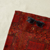 Turkestan rotes Teppichmuster Strandtuch (Beispiel)