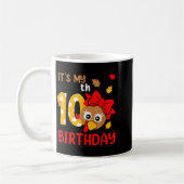 Turkey 10th Birthday Autumn Thanksgiving Party Boy Kaffeetasse (Links)