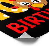 Turkey 10th Birthday Autumn Thanksgiving Party Boy Poster (Ecke)