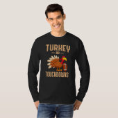 Turkey And Touchdowns Thanksgiving American Footba T-Shirt (Vorne ganz)