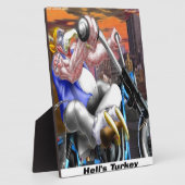 Turkey Biker Funny Fotoplatte (Seite)