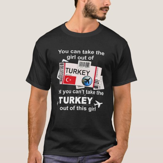 Turkey Boarding Pass Turkey Girl Turkey T-Shirt (Vorderseite)