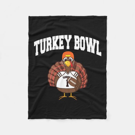 Turkey Bowl Erntedank Funny Football Game-Geschenk Fleecedecke (Vorderseite)