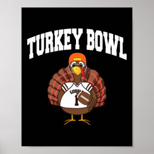 Turkey Bowl Erntedank Funny Football Game-Geschenk Poster