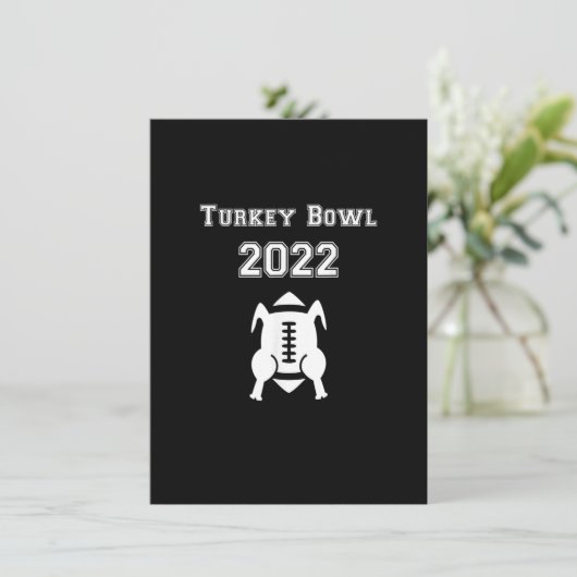 Turkey Bowl Football Team Erntedank Jersey 2022 Einladung (Stehend Vorderseite)
