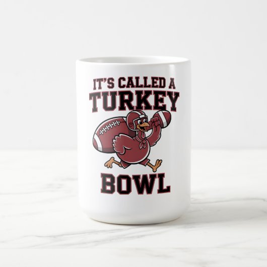 TURKEY BOWL FOOTBALL THANKSGIVING TEE KAFFEETASSE (Mittel)