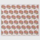 Turkey Club Sandwich Restaurant Diner Sandwiches Geschenkpapier (Flach)