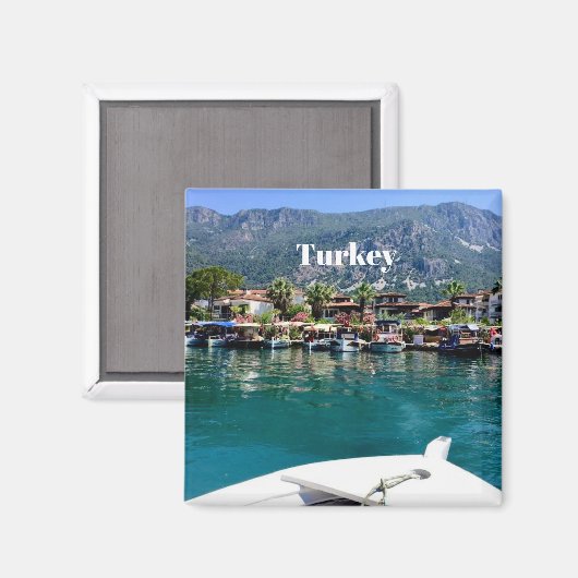 Turkey coastal town magnet (Vorderseite/Rückseite)
