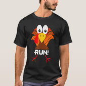 Turkey Costume Adult Running Face Turkey Trot T-Shirt (Vorderseite)