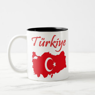 Turkey Country and Fan Design Zweifarbige Tasse