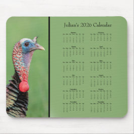 Turkey - Customizable full year 2026 calendar Mousepad