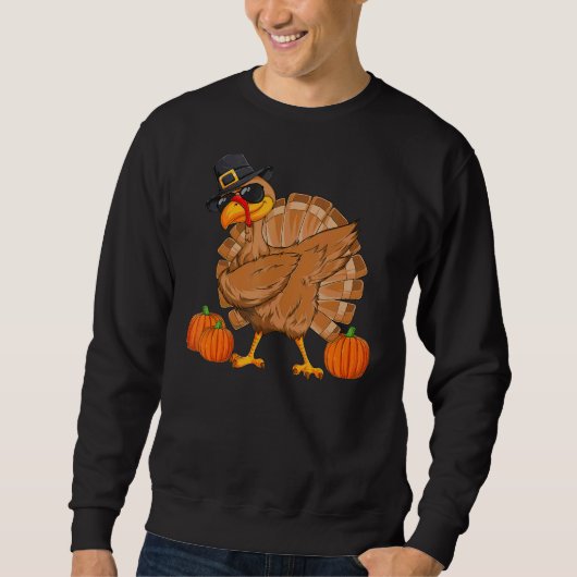 Turkey Dabbing Thanksgiving Day Dab Fall Pumpkin Sweatshirt (Vorderseite)