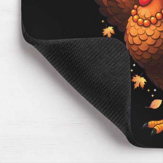 Turkey Dancing Turkey Day Womens Fall Cute Bow Tha Mousepad (Ecke)
