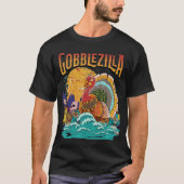 Turkey Day Thanksgiving Gobblezilla Kaiju Monster T-Shirt (Vorderseite)
