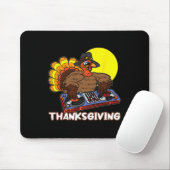 Turkey DJ Erntedank Day Cool Fall Dance Music D Mousepad (Mit Mouse)