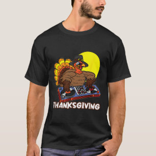 Turkey DJ Erntedank Day Cool Fall Dance Music D T-Shirt