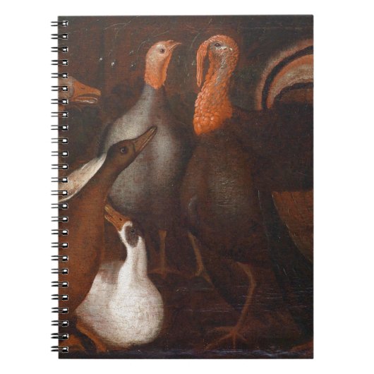 Turkey Ducks Pigeon Erntedank Notebook Notizblock (Vorderseite)