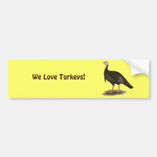 Turkey: Eastern Wild Tom Autoaufkleber