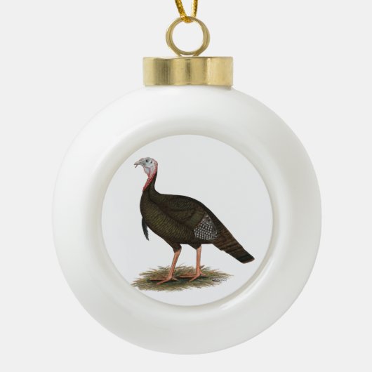 Turkey: Eastern Wild Tom Keramik Kugel-Ornament (Vorderseite)