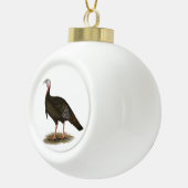 Turkey: Eastern Wild Tom Keramik Kugel-Ornament (Rechts)