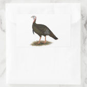 Turkey: Eastern Wild Tom Rechteckiger Aufkleber (Tasche)