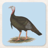 Turkey: Eastern Wild Tom Rechteckiger Pappuntersetzer (Vorderseite)