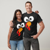 Turkey Face Crazy Eyes Funny Thanksgiving Day Gift T-Shirt (Unisex)