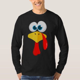 Turkey Face Happy Thanksgiving Matching Outfit Hal T-Shirt