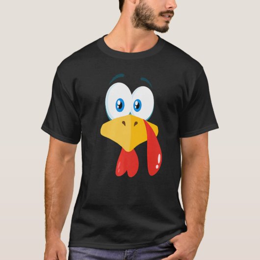 TURKEY FACE Kids Adult Halloween Thanksgiving T-Shirt (Vorderseite)