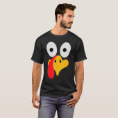 Turkey Face Pilgrim  Thanksgiving Costume T-Shirt (Vorne ganz)