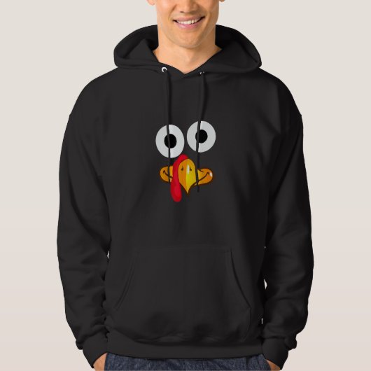 Turkey Face Thanksgiving Costume Hoodie (Vorderseite)