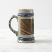 Turkey Feather Gray / Blue 22 oz Stein Bierglas (Links)