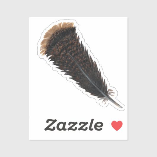 Turkey Feather Vinyl Sticker (Blatt)