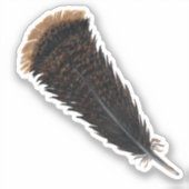 Turkey Feather Vinyl Sticker (Vorderseite)
